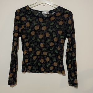 Top this sheer shirt